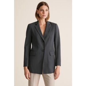 Banana Republic Women's Blazer Made in Italy 100% Wool Gray Size 2